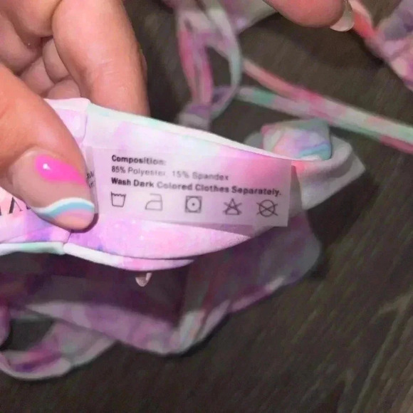 Zaful Rainbow Tie Dye Bikini. NWT. SIZE Small - Picture 5 of 5